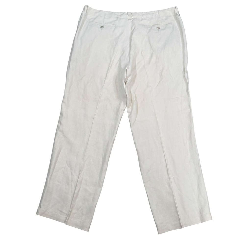Tommy Bahama Mens 38x32 Beige Linen Silk Blend Relaxed Straight Leg Pants Resort - Picture 2 of 9
